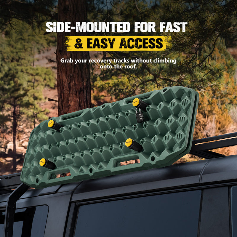 Bunker Indust Recovery Tracks Board Green + Square Shovel + Side Mounting Kit