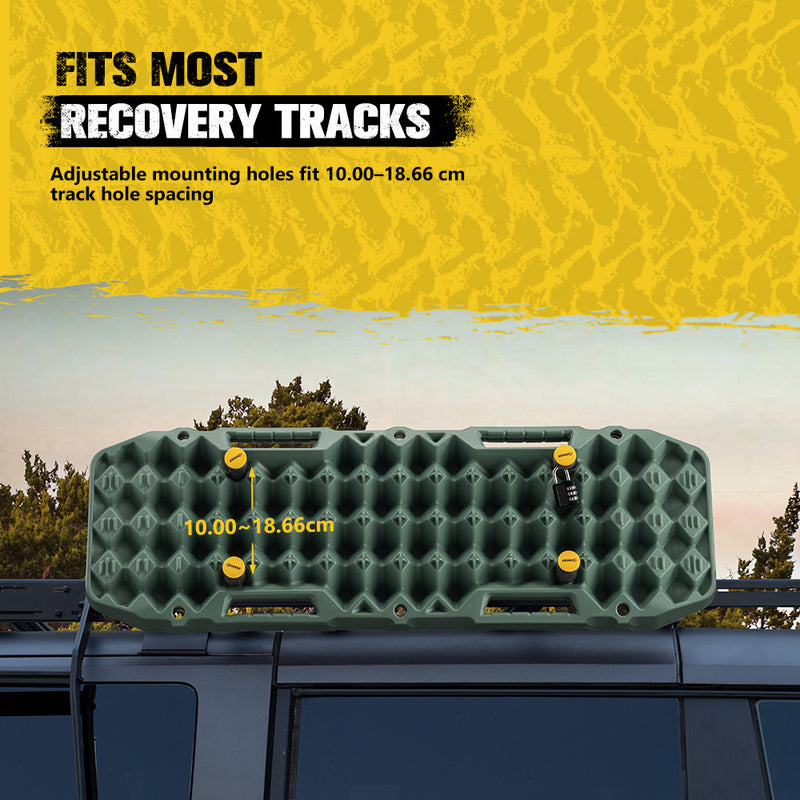 Bunker Indust Recovery Tracks Board Green + Square Shovel + Side Mounting Kit