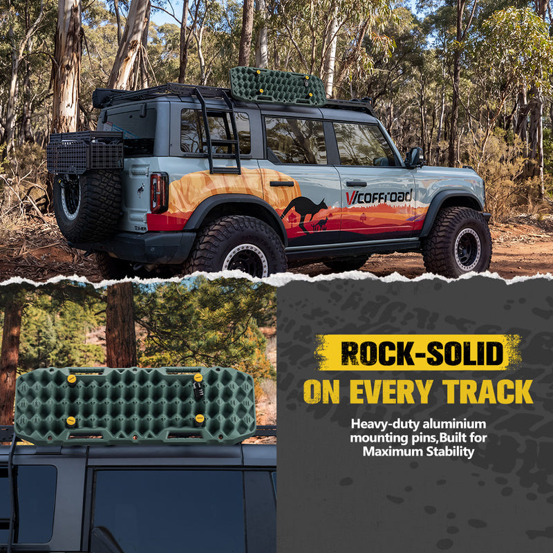 Bunker Indust Recovery Tracks Board Green + Square Shovel + Side Mounting Kit