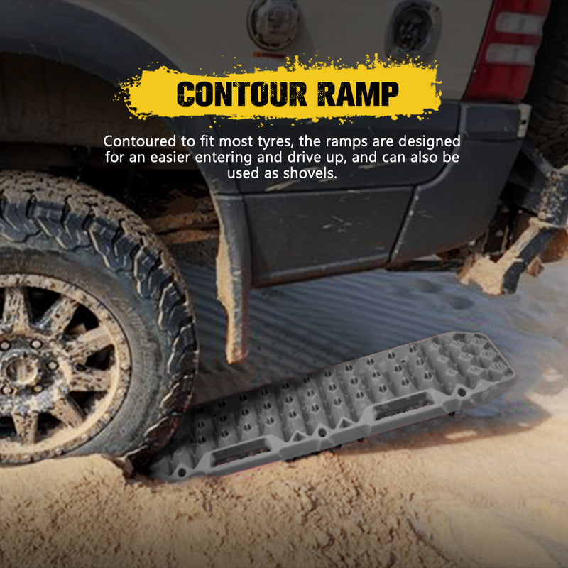 Bunker Indust Recovery Tracks Board Grey + Square Shovel + Side Mounting Kit