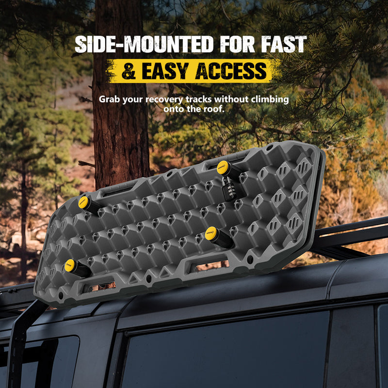 Bunker Indust Recovery Tracks Board Grey + Square Shovel + Side Mounting Kit