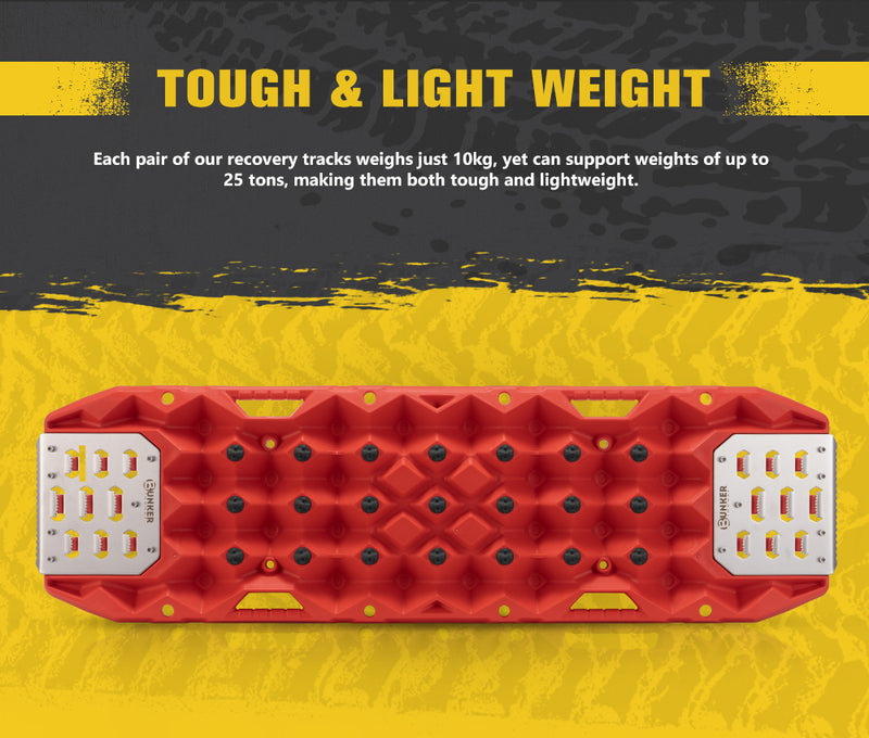 Bunker Indust Pair Recovery Tracks 25T With Steel Traction Plate Snow Sand Mud