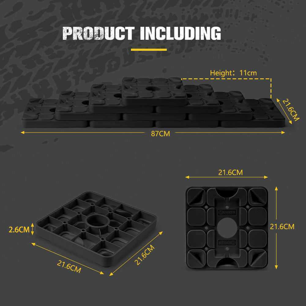 BUNKER INDUST 10PCS Jack Pads Interlocking Stackable Non-Slip RV Leveling Blocks