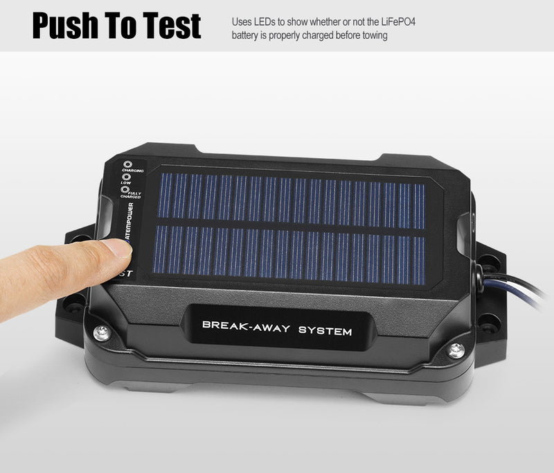 ATEM POWER Break Away System with Battery& Switch Solar Trailer Camper Electric