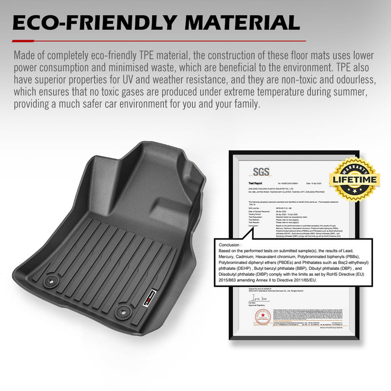 Kiwi Master 3D TPE Car Floor Mats For BYD Shark 6 2024-ON RHD All-Weather