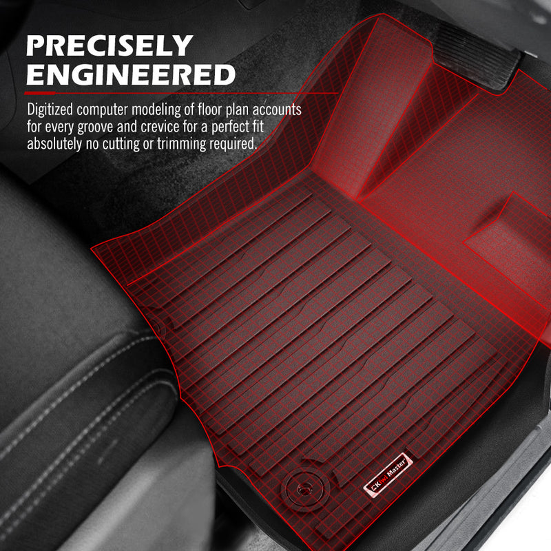 Kiwi Master 3D TPE Car Floor Mats For BYD Shark 6 2024-ON RHD All-Weather