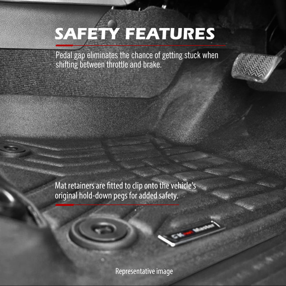 Kiwi Master 3D TPE Car Floor Mats For BYD Shark 6 2024-ON RHD All-Weather