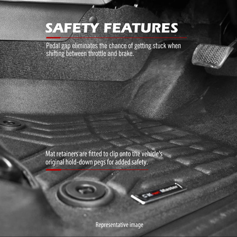 Kiwi Master 3D TPE Car Floor Mats For BYD Shark 6 2024-ON RHD All-Weather