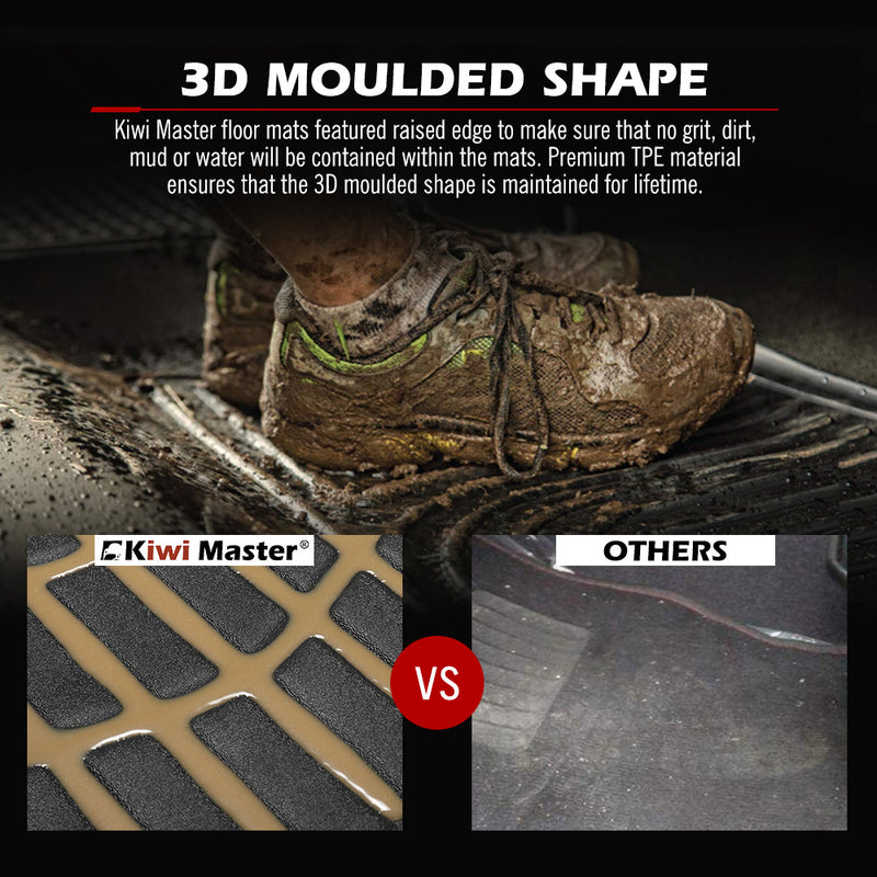 Kiwi Master 3D TPE Car Floor Mats For BYD Shark 6 2024-ON RHD All-Weather