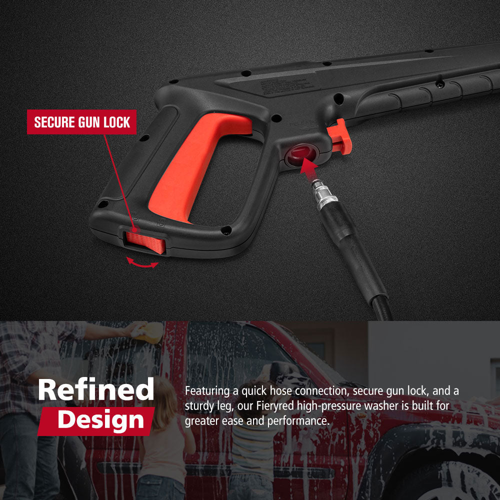 2700W Peak High Pressure Washer Cleaner Red 4200PSI + 10PCS Car Cleaning Kit