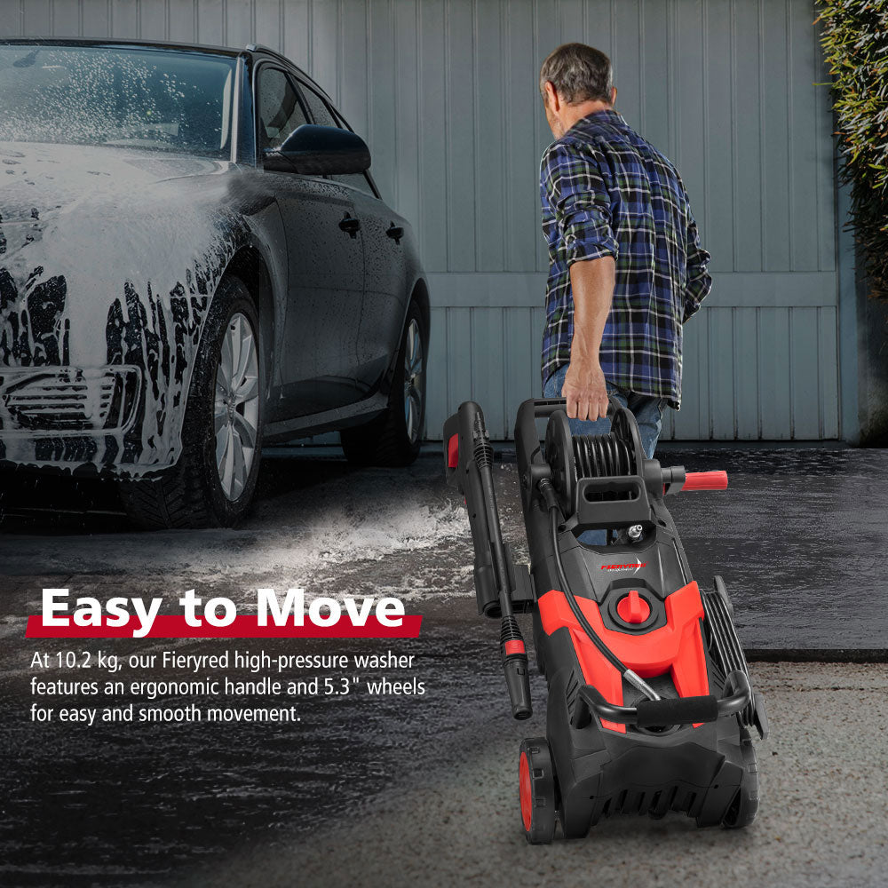 2700W Peak High Pressure Washer Cleaner Red 4200PSI + 18PCS Car Cleaning Kit