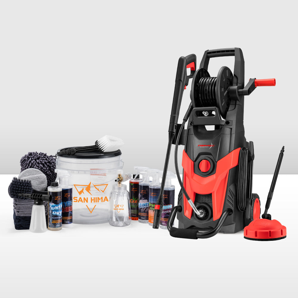2700W Peak High Pressure Washer Cleaner Red 4200PSI + 18PCS Car Cleaning Kit