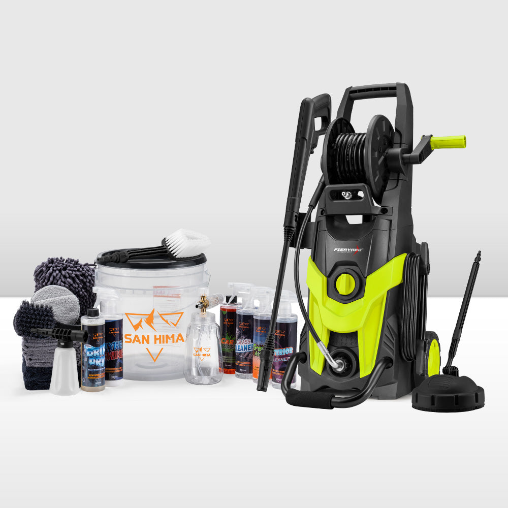 2700W Peak High Pressure Washer Cleaner Green 4200PSI + 18PCS Car Cleaning Kit