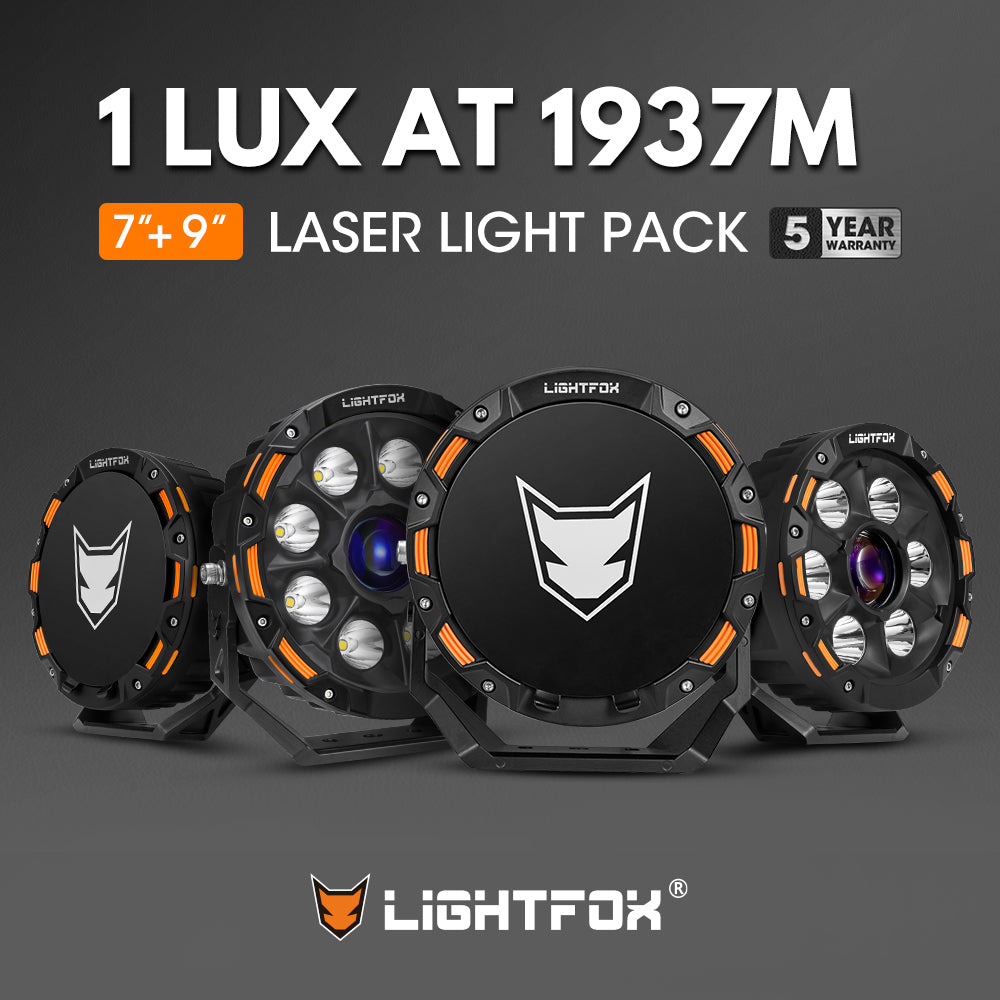 LIGHTFOX Meteorx 7 inch+9 inch Osram Laser LED Driving Lights