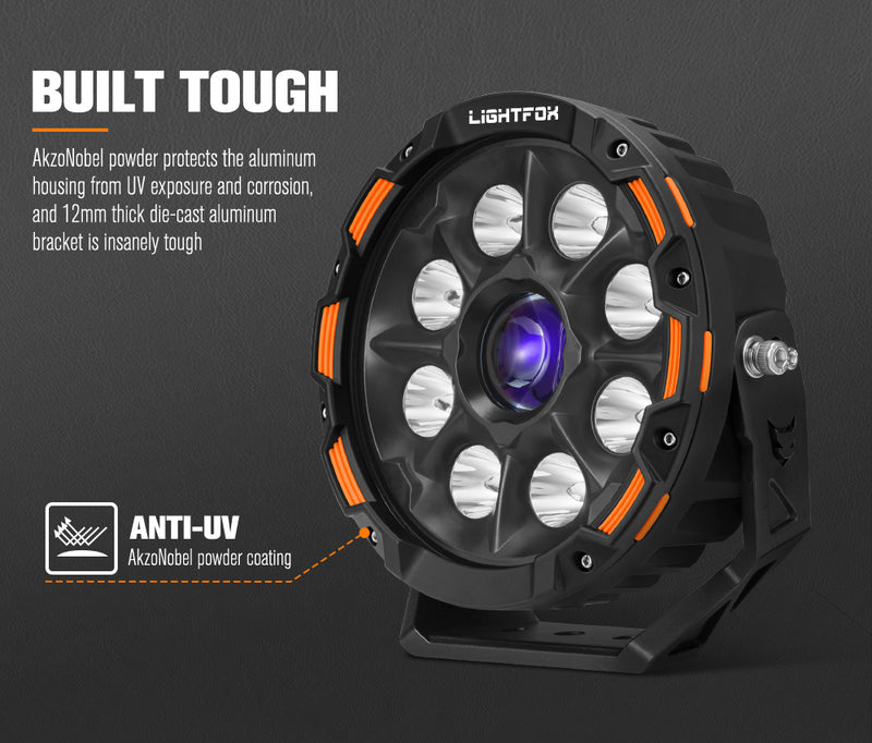 LIGHTFOX Meteorx 7 inch+9 inch Osram Laser LED Driving Lights