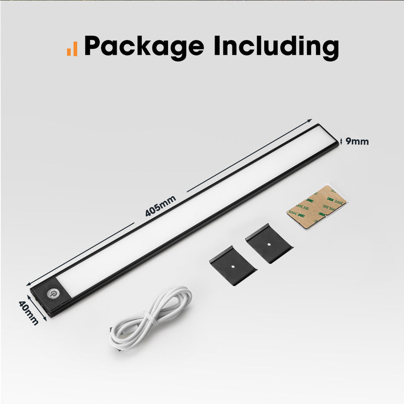 San Hima LED Camping Strip Light White Amber Lamp w/ Rechargeable Battery Black