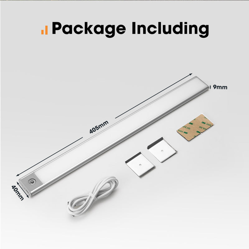 San Hima LED Camping Strip Light White Amber Lamp w/ Rechargeable Battery Sliver