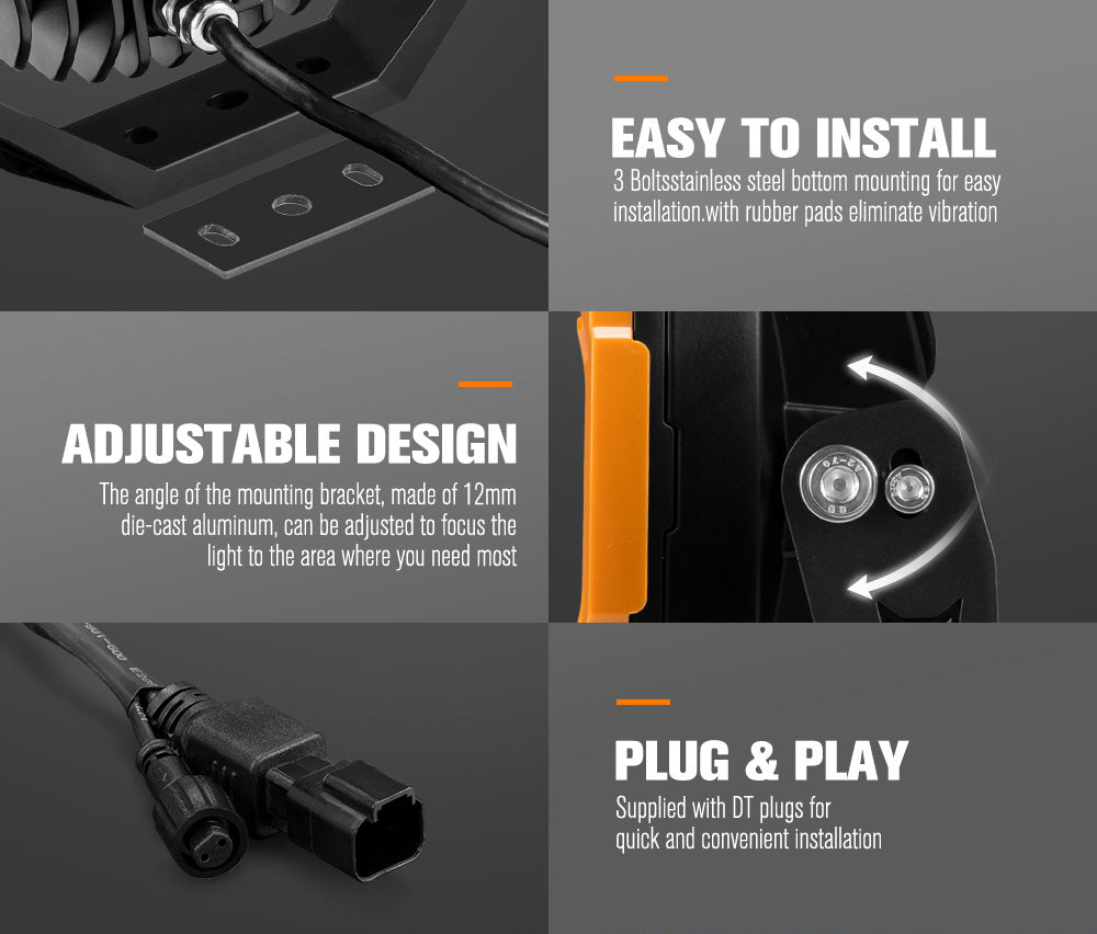 Lightfox Starrix 7inch Osram LED Driving Light 1Lux@1,287M IP68 15,366 lumen