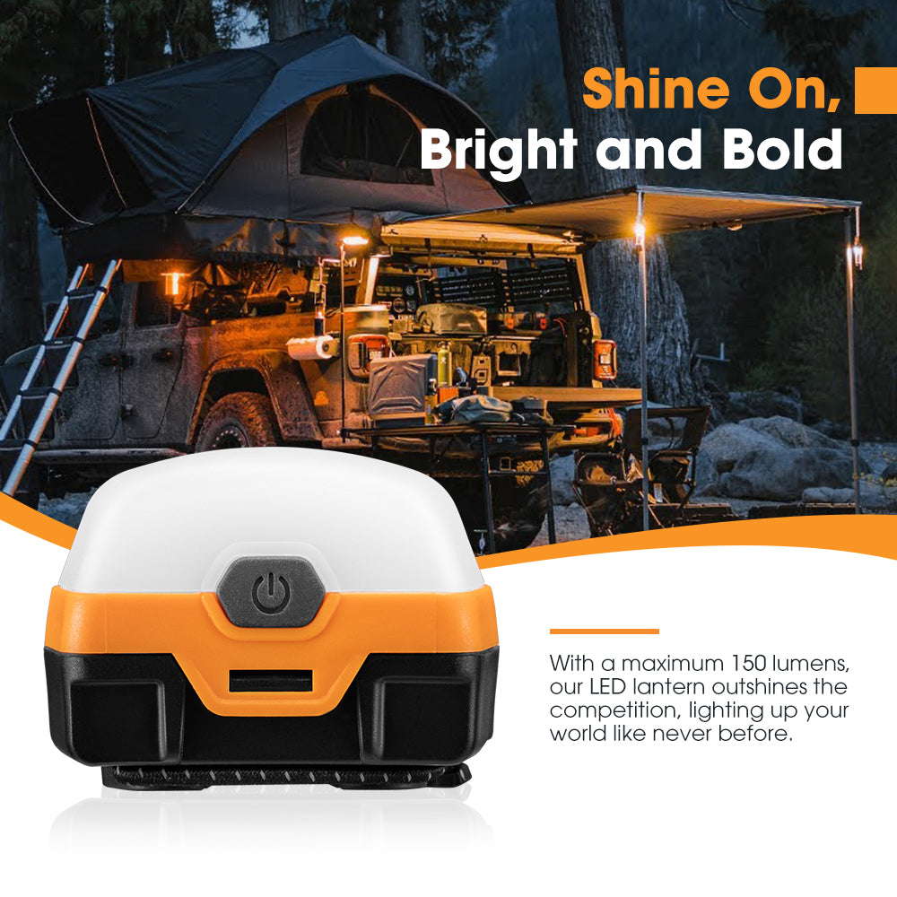San Hima 8X Led Camping Lights Amber White Rechargeable w/ Lithium Battery