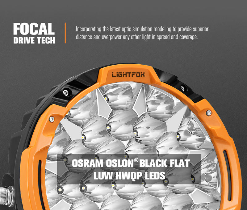 LIGHTFOX Starrix 7 inch+9 inch Osram LED Driving Lights