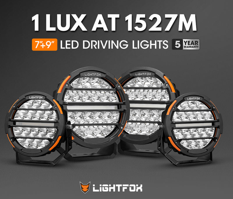 Lightfox Polaris 7"+9" Osram LED Driving Lights With DRL Spotlight Headlight