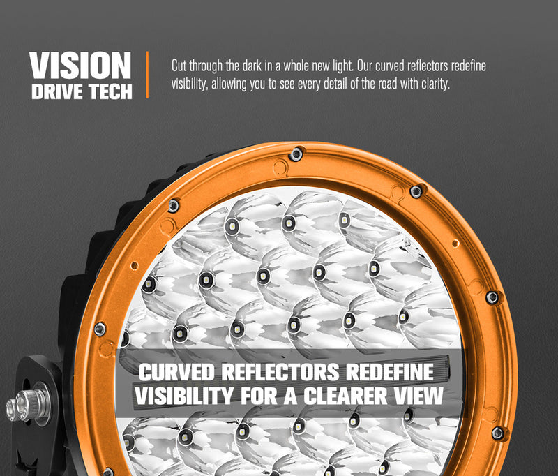 Lightfox Polaris 7"+9" Osram LED Driving Lights With DRL Spotlight Headlight
