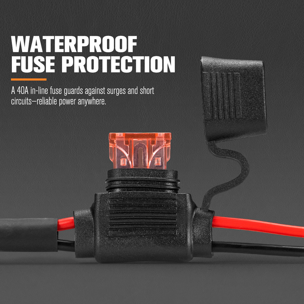 Lightfox 40A High Beam Wiring Harness With DT 3-Pin Connectors Fit LED Pod Light