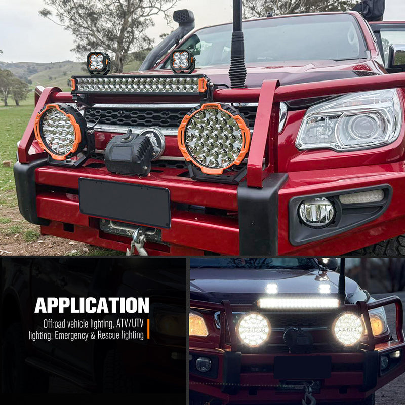 Lightfox 20" Osram LED Light Bar + Pair 3" LED Pod Lights Combo Kit Offroad 4WD