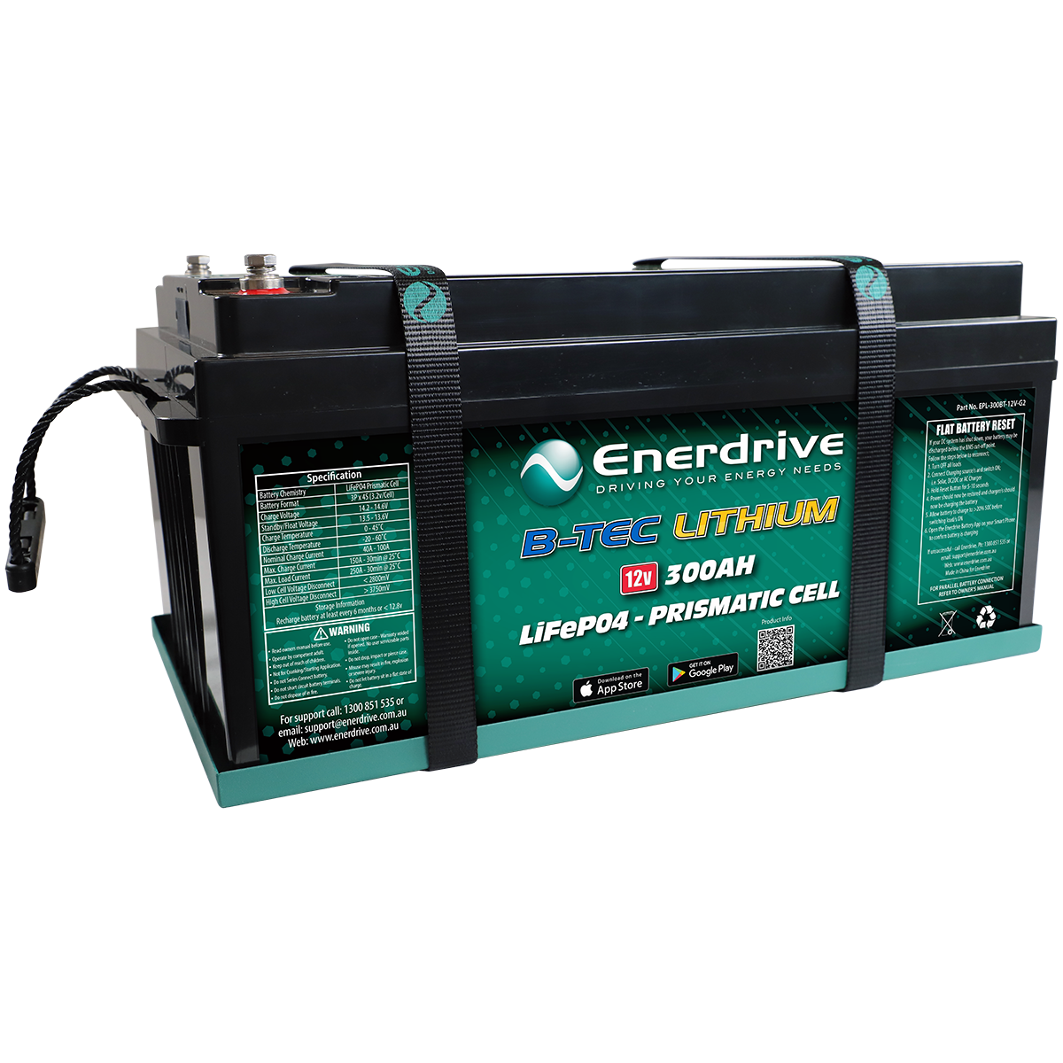 ENERDRIVE B-TEC 300AMP / 12V LIFEPO4 Battery GEN 2