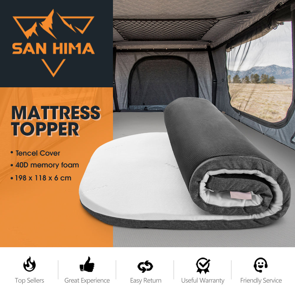 roof top tent mattress San Hima Camping Mattress Topper 198X118X6CM Fit Kalbarri Lite Roof To