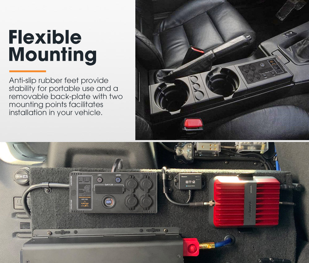 San Hima 12V/24V Portable Mini Power Box Control Hub QC 3.0 Ports W/ L ...