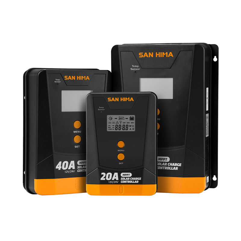 San Hima MPPT Solar Charge Controller 12V 24V LCD Display Inbulit Bluetooth