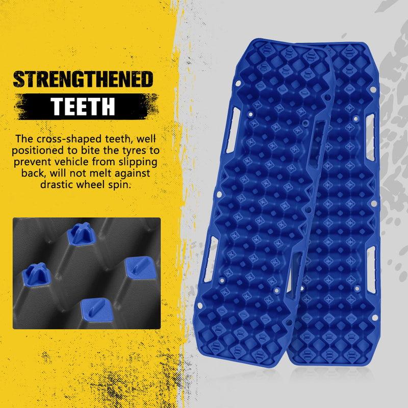 Bunker Indust 2PCS Recovery Tracks Board 10T Mud Sand Snow Traction Boards Blue