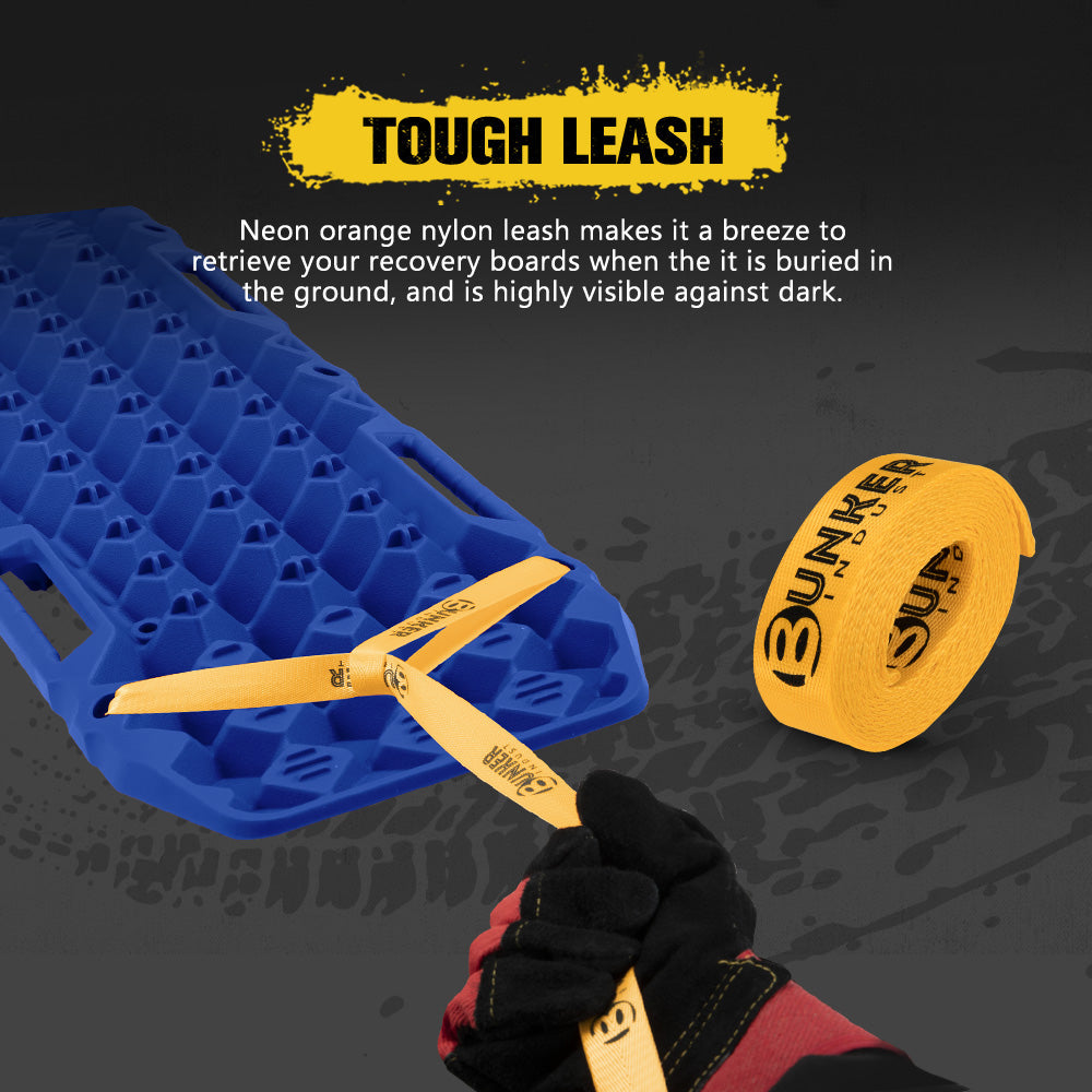 Bunker Indust 2PCS Recovery Tracks Board 10T Mud Sand Snow Traction Boards Blue