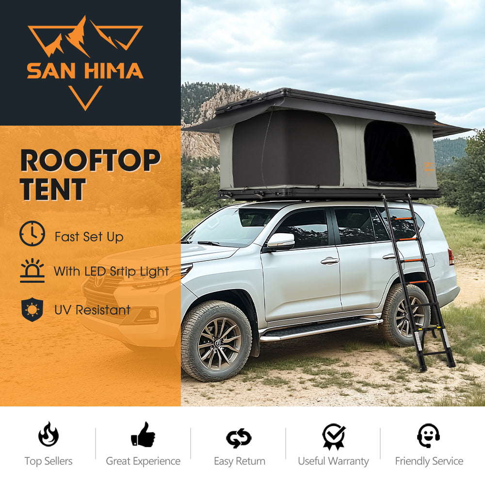 San Hima Gibb Rooftop Tent Hardshell With Ladder Outdoor Waterproof Camping 4X4