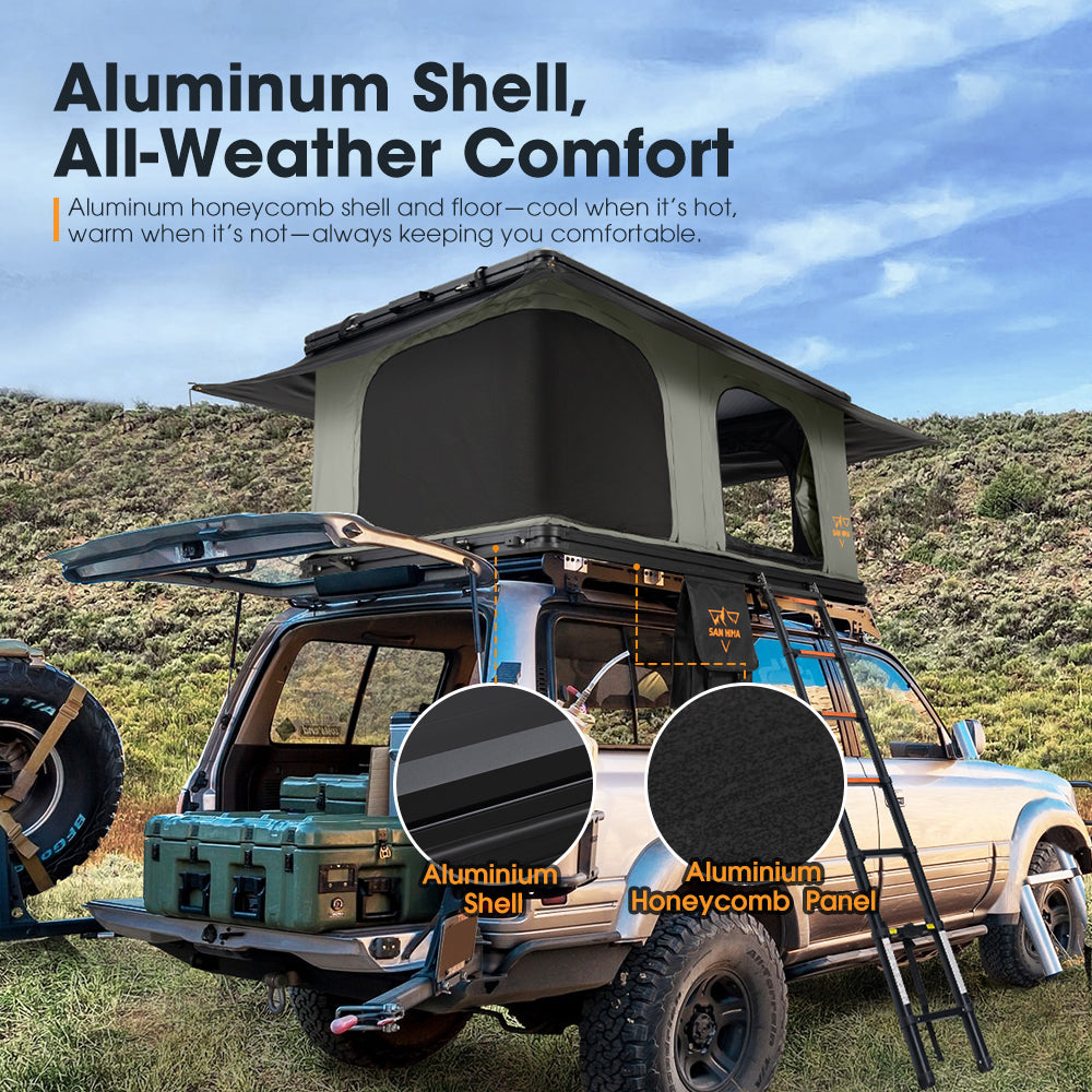 San Hima Gibb Rooftop Tent Hardshell With Ladder Outdoor Waterproof Camping 4X4