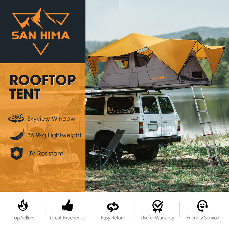 san hima tent San Hima Alpine Rooftop Tent With Ladder Outdoor Camping Waterproof Ca