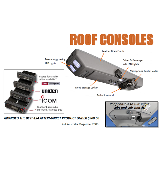 Roof Console To Suit Holden Colorado RG Dual Cab/Extra Cab 07/12-Onwards