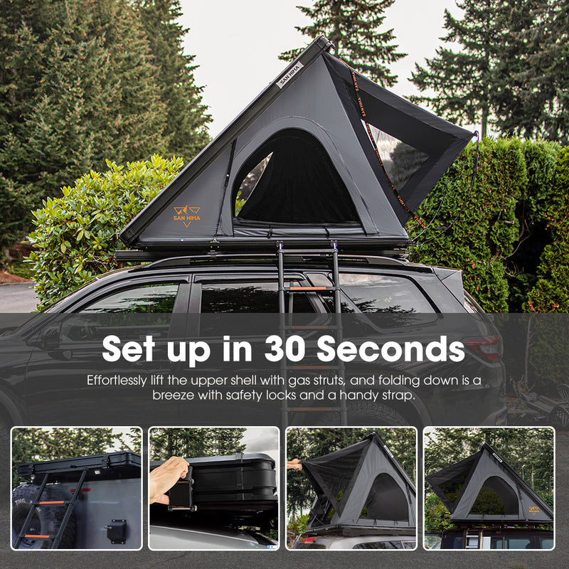 San Hima Kalbarri Lite Roof Top Tent Hardshell With Ladder Camping 4WD