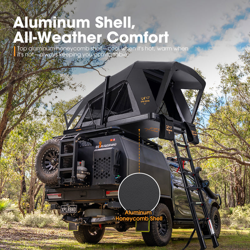 San Hima CapeTop Rooftop Tent Hardshell With Ladder Outdoor Camping 4WD 4x4