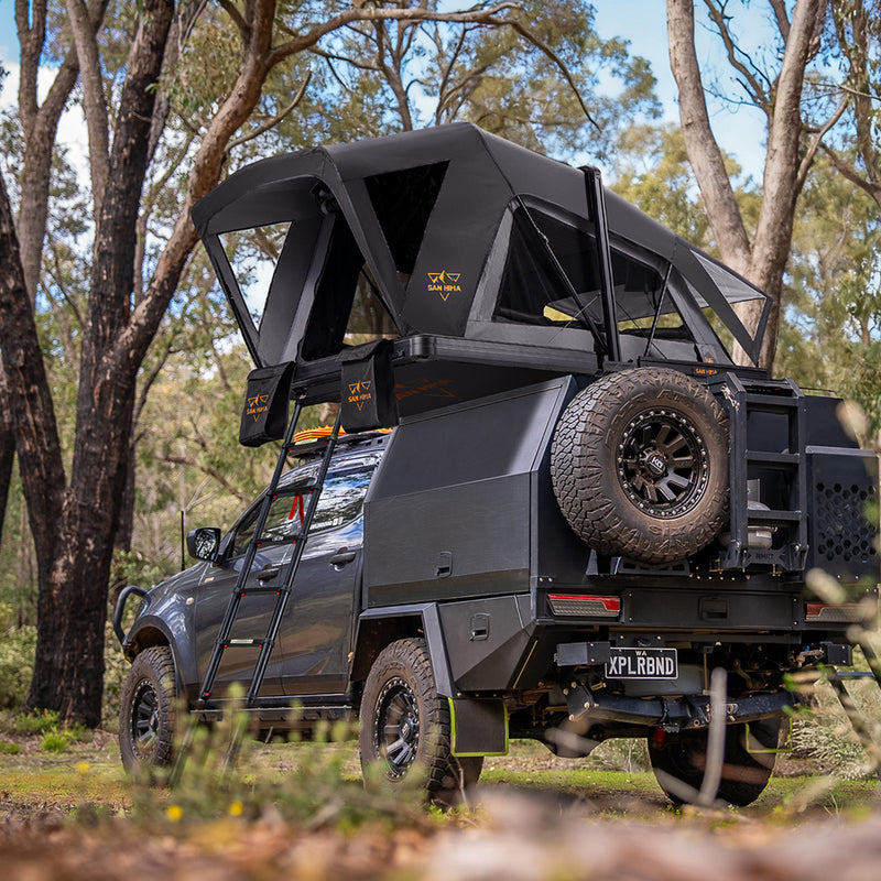 San Hima CapeTop Rooftop Tent Hardshell With Ladder Outdoor Camping 4WD 4x4