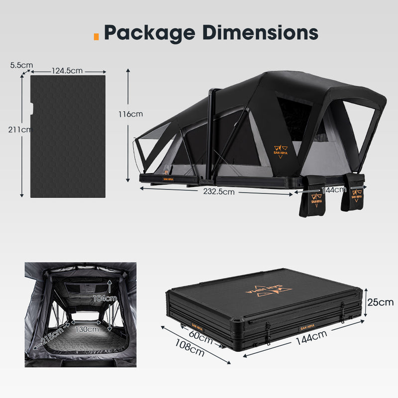 San Hima CapeTop Rooftop Tent Hardshell With Ladder Outdoor Camping 4WD 4x4