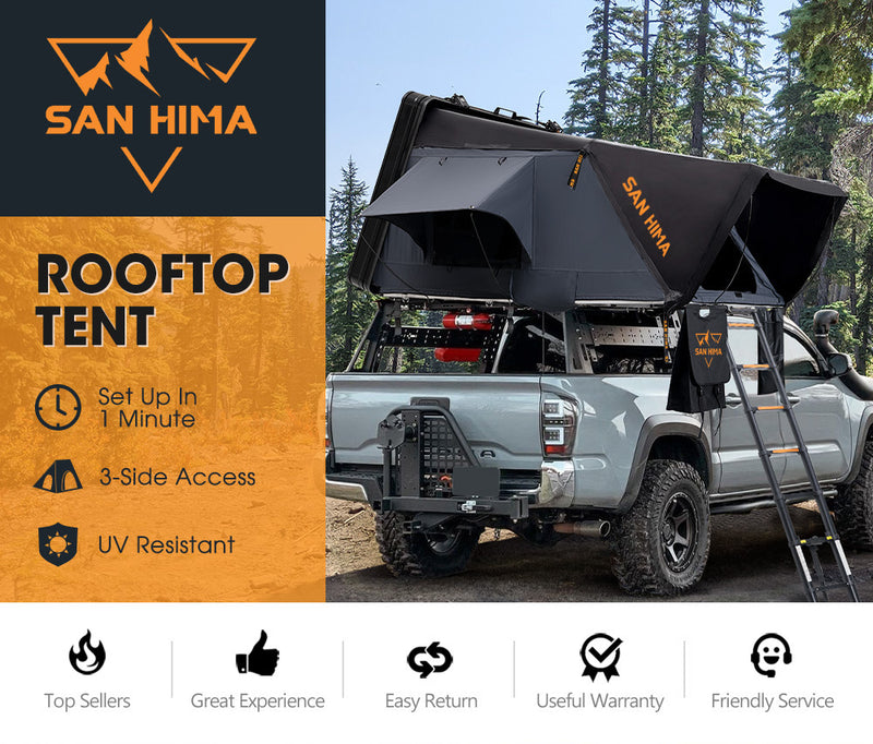 san hima tent San Hima Jervis Pro Roof Top Tent Hardshell Side Opening With Ladder 4