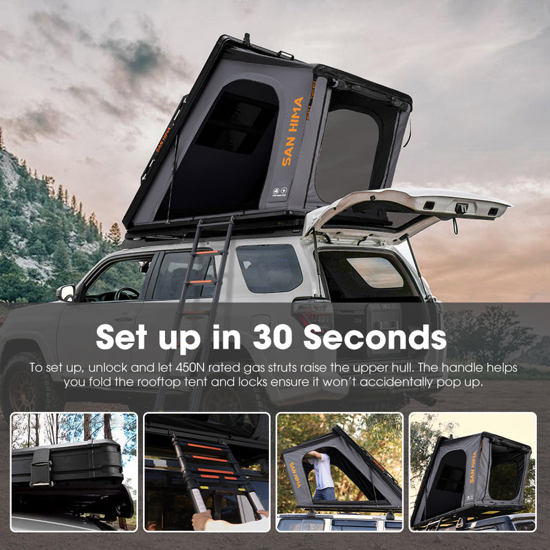 San Hima Kalbarri Gen 2 Rooftop Tent Hardshell With Ladder Camping 4WD 4x4