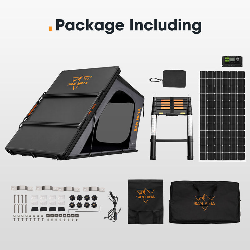 San Hima Kalbarri Gen 2 Rooftop Tent Hard Shell With Ladder + 250W Solar Panel