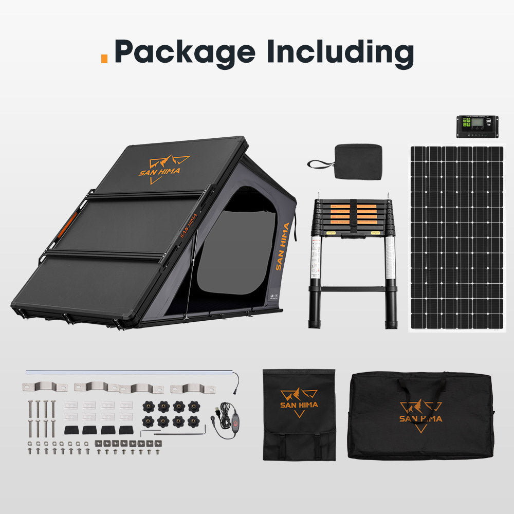 San Hima Kalbarri Gen 2 Rooftop Tent Hard Shell With Ladder + 250W Solar Panel
