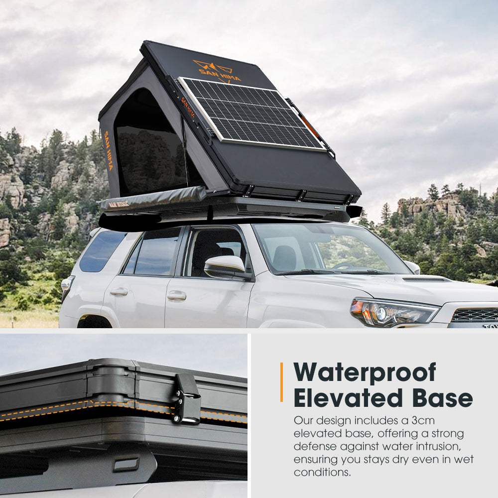 San Hima Kalbarri Gen 2 Rooftop Tent Hard Shell With Ladder + 130W Solar Panel