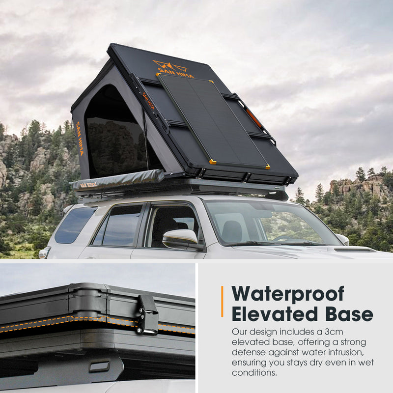 San Hima Kalbarri Gen 2 Rooftop Tent Hard Shell With Ladder + 120W Solar Panel