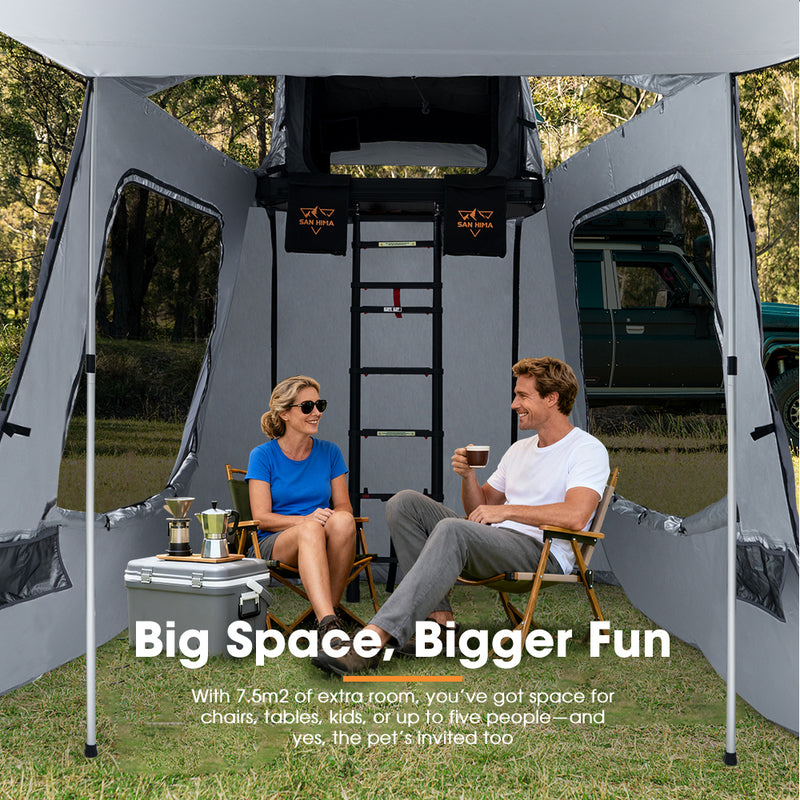 San Hima CapeTop Rooftop Tent & Annex Extension Outdoor Camping Waterproof 4WD