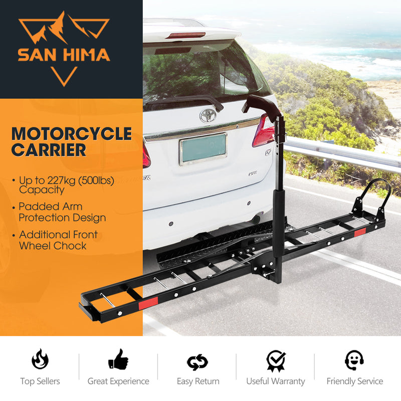 Motorcycle Saftry Drop Racks Motorcycle Motorbike Carrier Rack Dirt Bike Ramp Steel 2 inch Towbar